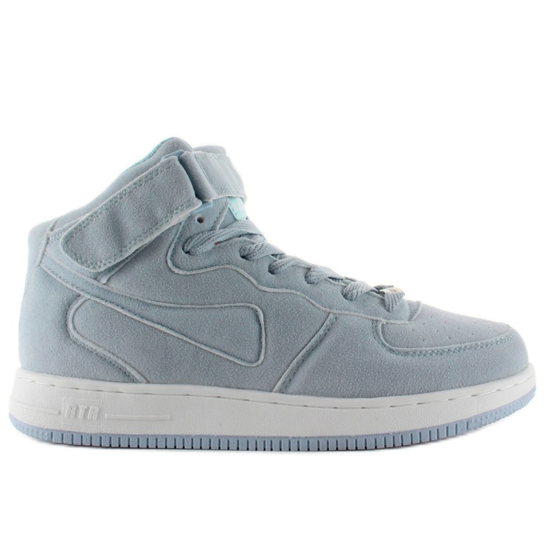 Scarpe sportive alte in camoscio B777 Blu