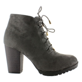 Stivali con tubi dorati 66-206 Grigio
