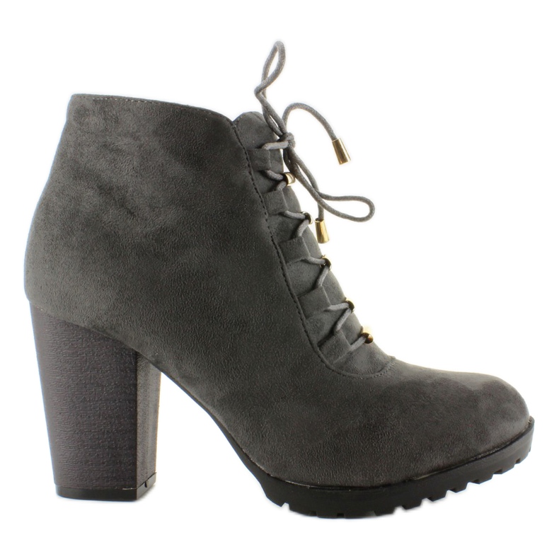 Stivali con tubi dorati 66-206 Grigio