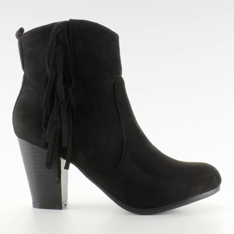 Stivali da cowboy in pelle scamosciata LM-655 Nero