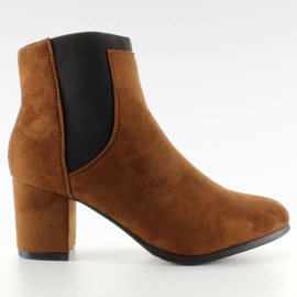 Stivaletti NC tacco basso NC18 Camel marrone