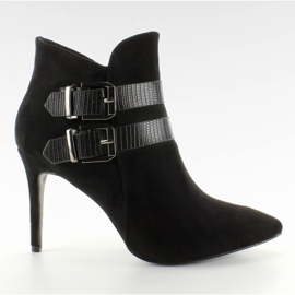Stivali con cinturini serpente 4087 Nero