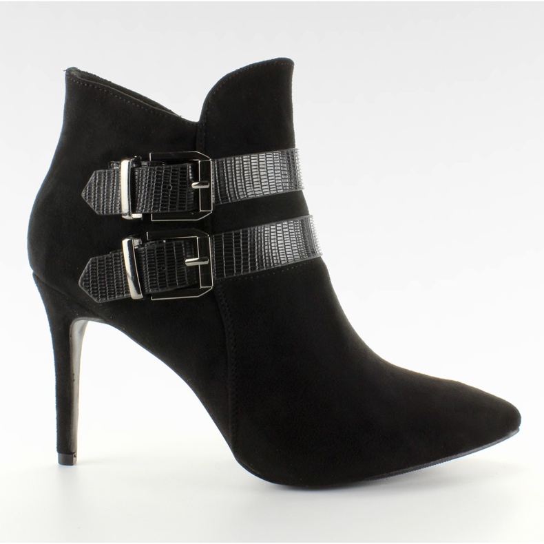 Stivali con cinturini serpente 4087 Nero