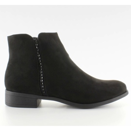 Stivali Jodhpur in camoscio con pietre JK25 Nero