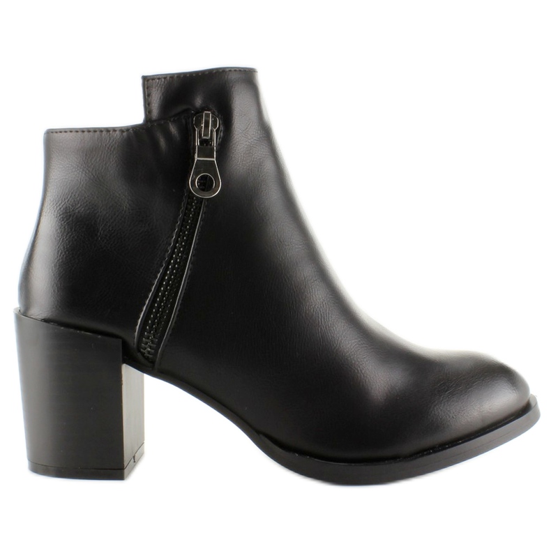 Stivali a tacco largo G389 Nero