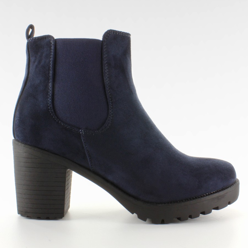 Stivali Jodhpur in camoscio e camoscio M10-3 blu blu navy