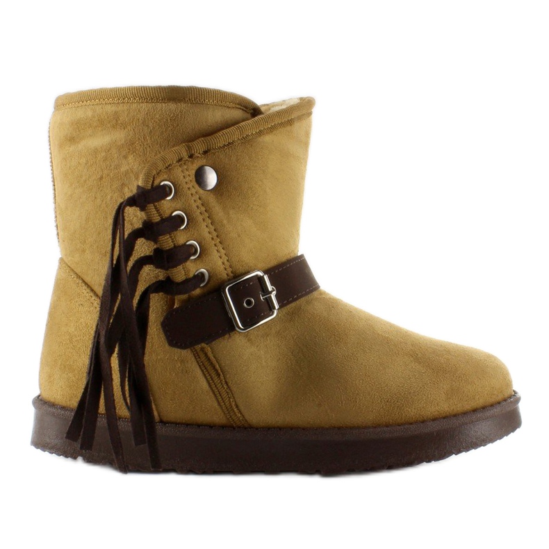 Emusy da donna con frange K1661504 Camel marrone