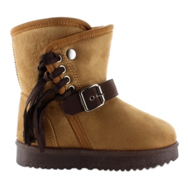 Emuski per bambini con Frędzlami K1647404 Camel marrone