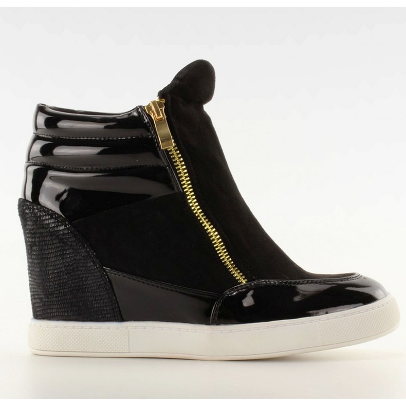 Sneakers eleganti verniciate R5060-1 nere nero