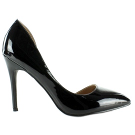 Bellissimi tacchi con una rientranza LT42 Black nero