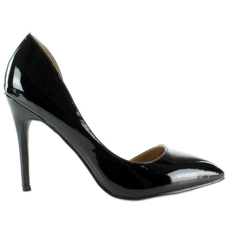 Bellissimi tacchi con una rientranza LT42 Black nero