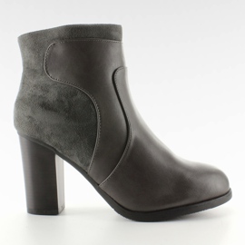 Stivali Al Tacco In Pelle Scamosciata 6076-Ga grigio