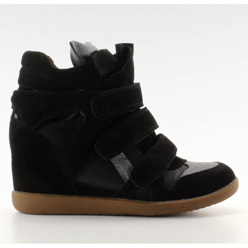 Sneakers in pelle scamosciata 6040 nere nero