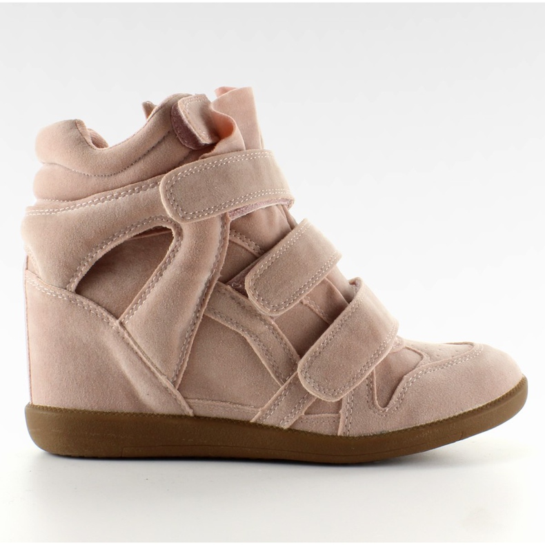 Sneaker in pelle scamosciata con cuscino rosa 6039