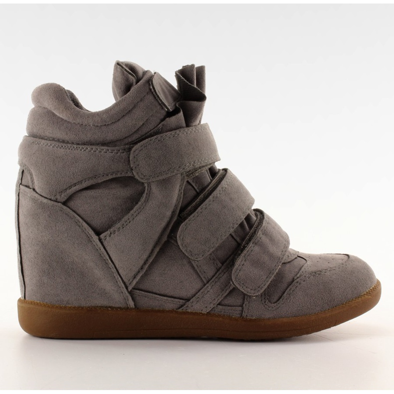 Sneakers in camoscio con cuscino 6039 D. Grigio
