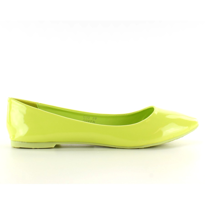 Ballerine verdi C30 verniciate lisce verde