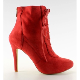 Tacchi alti con lacci H254 Rosso