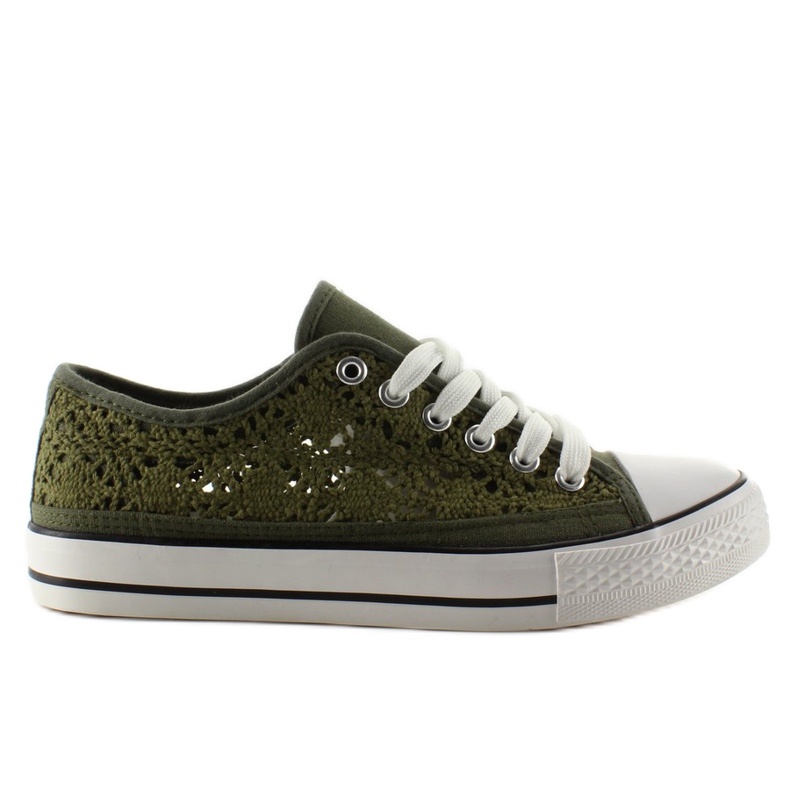 Sneakers da donna in pizzo NB89P Verde