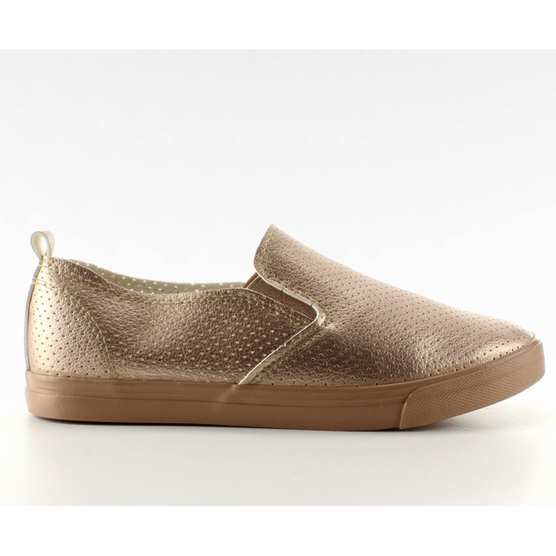 Un pugno molto slip-on buco Champagne giallo