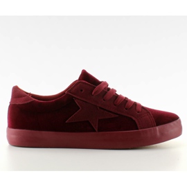 Sneaker in velluto BL70P Wine Red rosso