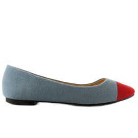 Ballerine Di Tela Con Dita Dei Piedi Mb-6381 Blu