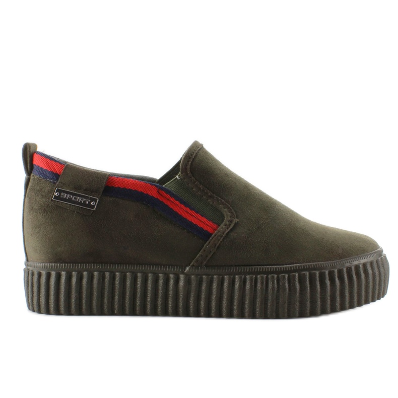 Creepersy Slipony Stripes 2018-47 Nero Gren verde