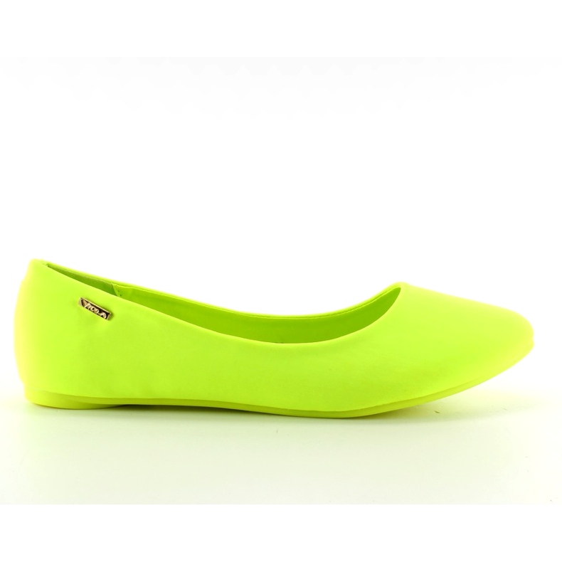 Ballerine sulla suola colorata 11038 Verde
