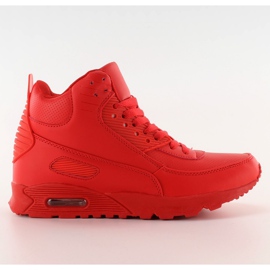 Scarpe sportive alte B3701 ed rosso