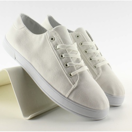 Sneakers da donna in tessuto B779 Bianco