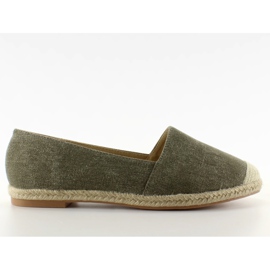 Espadrillas con puntali in lino JH23P Green verde