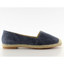 Espadrillas con puntali in lino JH23P D. Blu