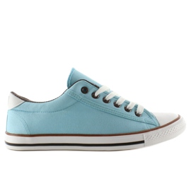 Sneakers da donna, viso, finitura blu
