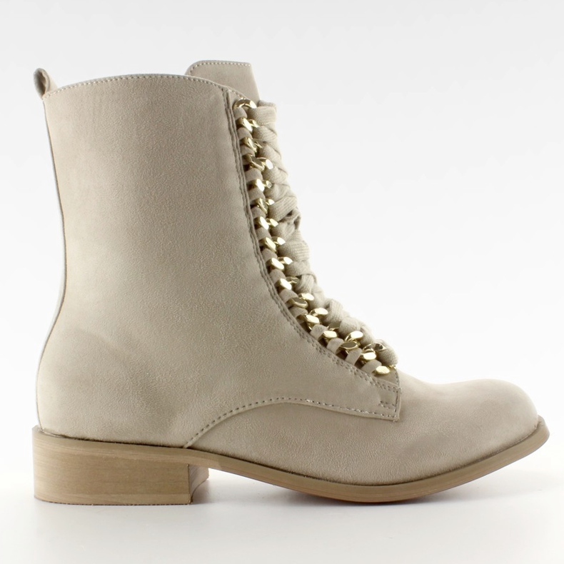 Glany workery with chains XW37281 Beige Suende