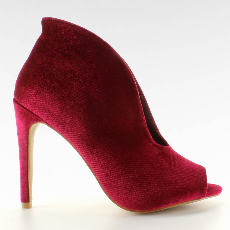 Décolleté in velluto 8751 Stivali rossi rosso