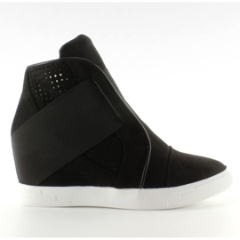 Sneakers con ampi elastici neri nero