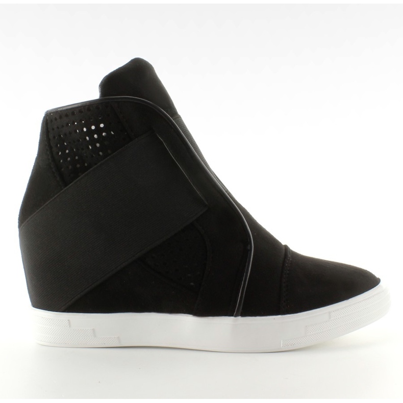Sneakers con ampi elastici neri nero
