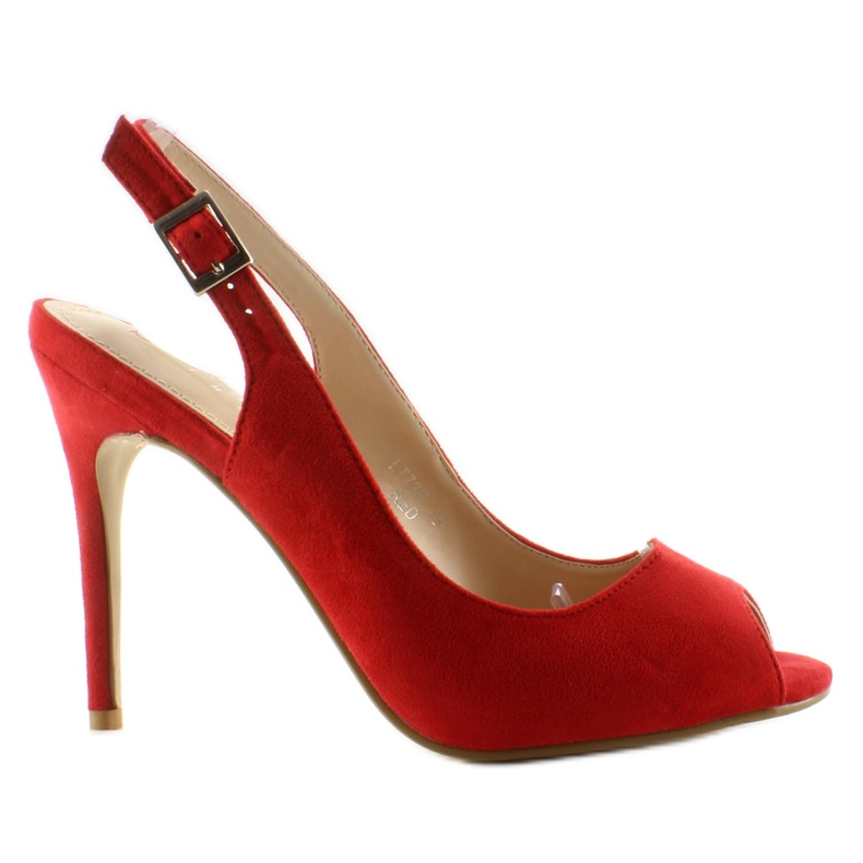 Décolleté in punta aperta Tacco rosso Lt73P