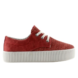 Sneakers Su Suola Alta K1720301 rosso