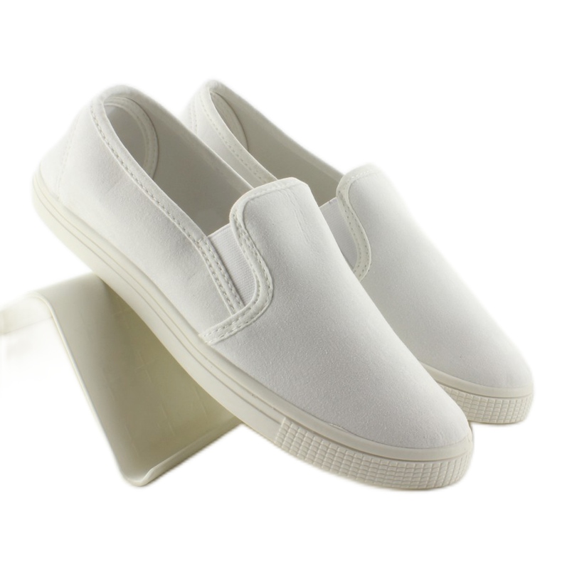 Sneakers slip-on morbide JX40P bianche bianca