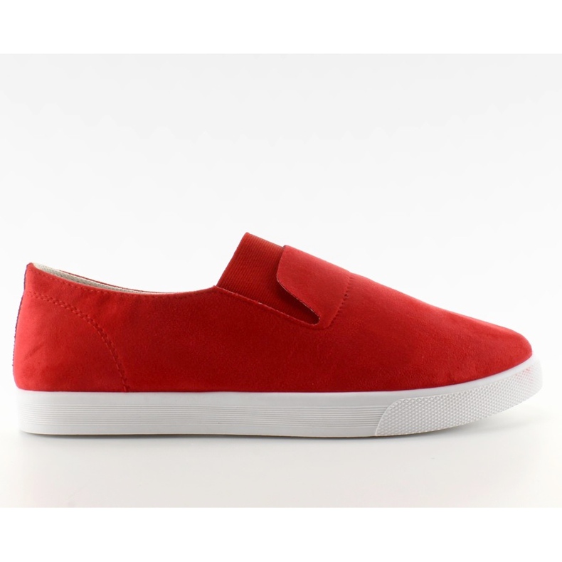 Pantofole scamosciate con gomma BL91P rossa rosso