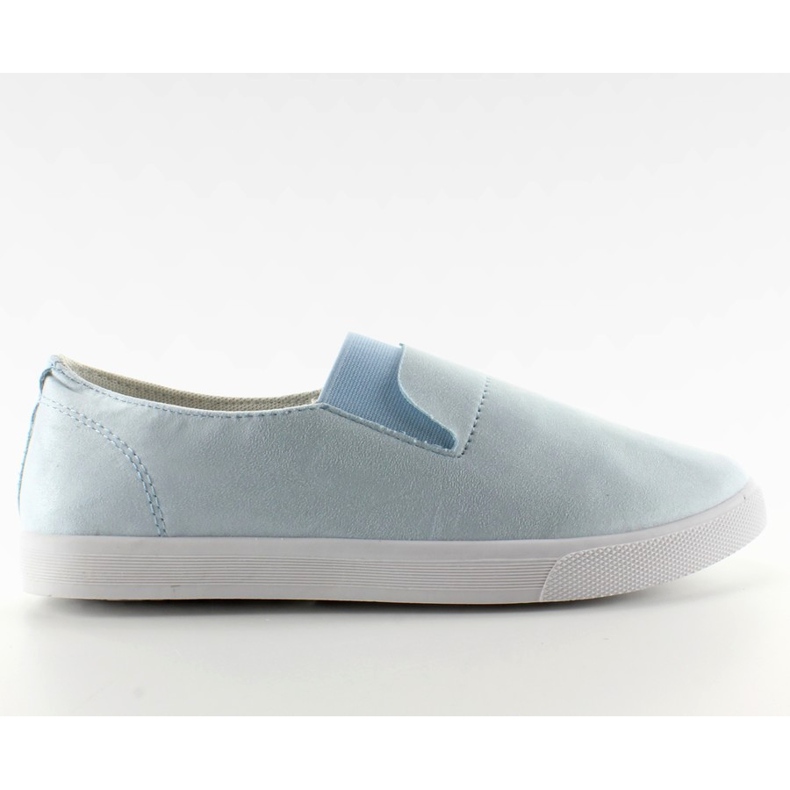 Scamosciato slipony con gomma blu BL91P