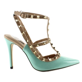 Stiletti con borchie Valentina 1166 D.BLUE