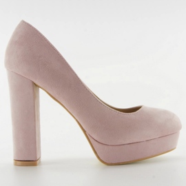 Décolleté su palo e piattaforma 6086 rosa