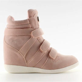 Sneakers alte in pelle scamosciata JT36 rosa