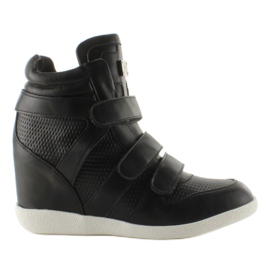 Sneakers viso alte JT35 nere nero