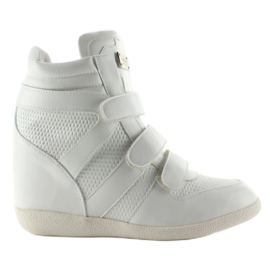 Sneakers viso alte JT35 bianche bianco