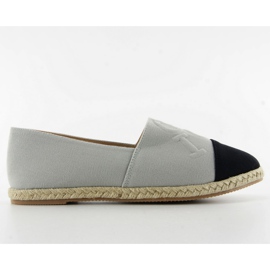 Esapdryles con lettere in rilievo T267 Grigio nero