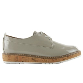 Mocassini con interni in pelle 7153 Grey grigio