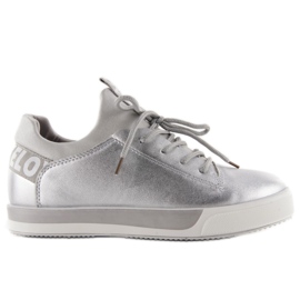 Sneaker Mochino NB80p argento grigio