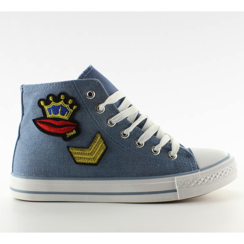 Sneaker alla caviglia con toppe blu